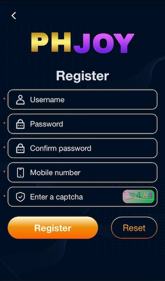 Step 2: Bettors, please fill in the blank information fields in the registration form